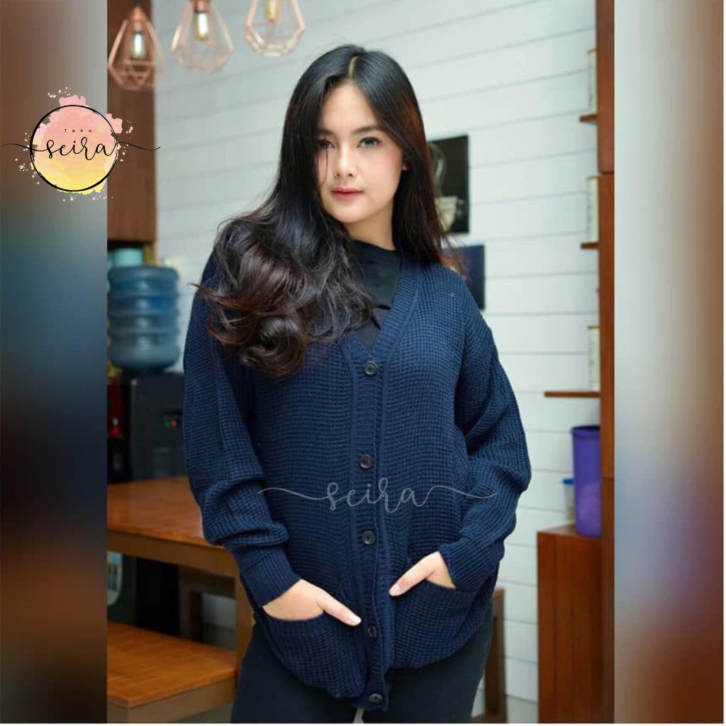 [BISA COD] Merissa Outer Cardigan / Cardigan Wanita Rajut Halus / Merisa Outer Cardi / Cardigan Rajut Kancing Saku Outer Merisa Knit