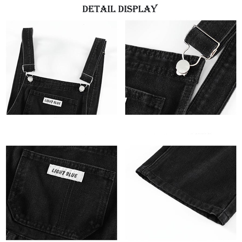 Overall Jeans Wanita Hitam / Celana Kodok Jeans Wanita /Jumpsuit Jeans Wanita (realpict)