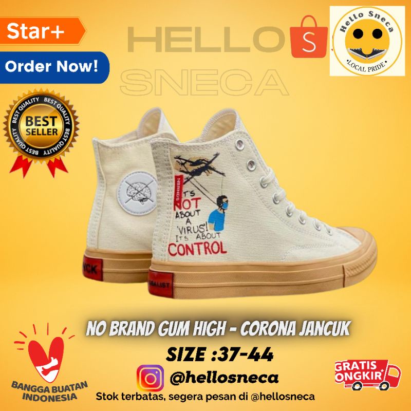 TPS HI TRUE NORMAL WHITE GUM CORONA JANCOK SEPATU NOBRANDS CORONA JANCOK WHITE GUM HIGH