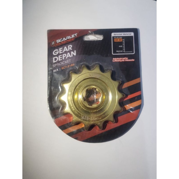 Gear depan KLX Scarlet