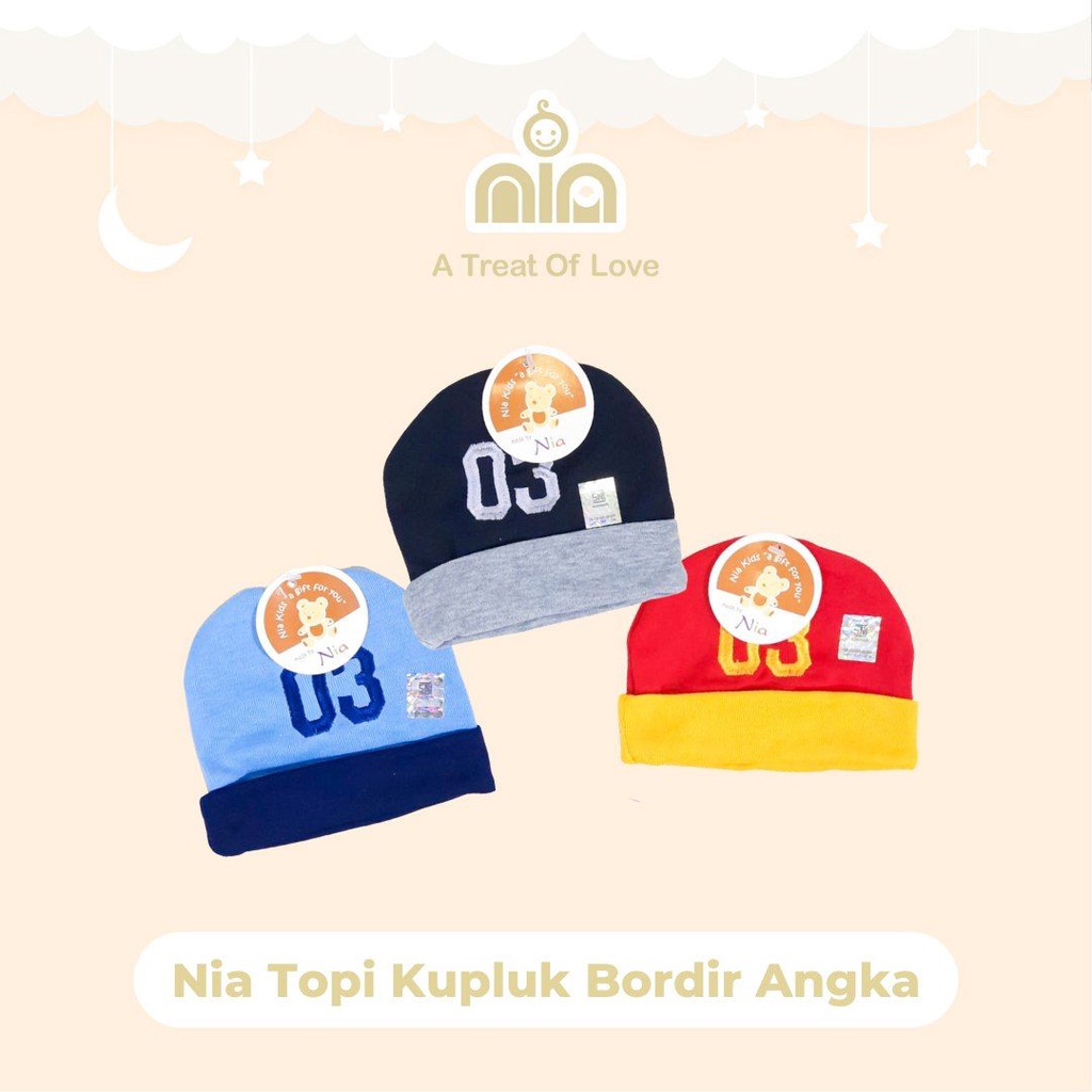 Topi Nia Motif Kucing / Topi Bayi Nia Y4 Topi Bayi Termurah