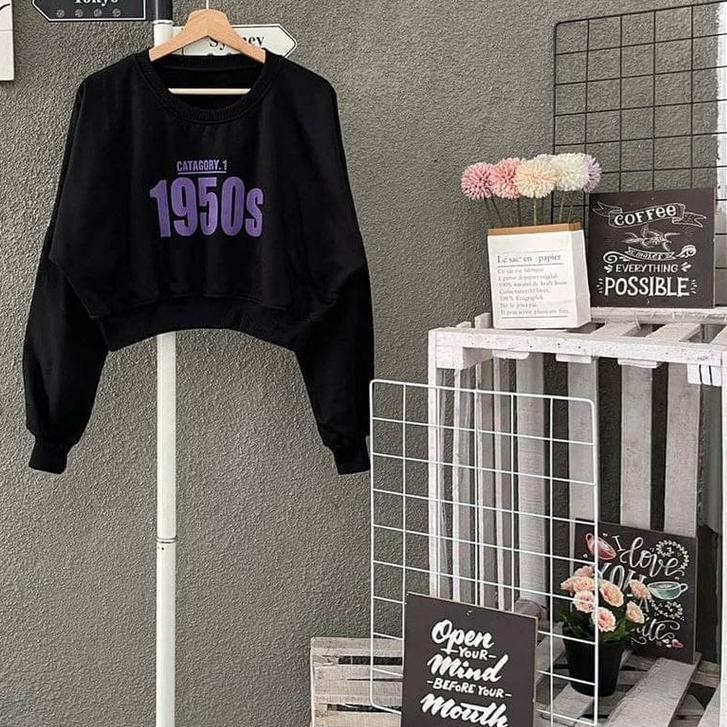 ● Nara Grosir - 1950s Sweater | Sweater Crop Wanita ✦