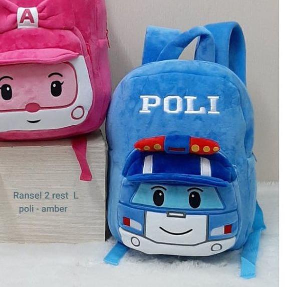 Backpack Import Tas Ransel Anak Boneka Robocar Poli Amber Robotruck