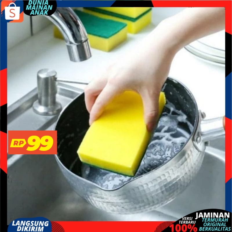 ( PROMO 99 ) Spon Busa Cuci Piring GRESPON - Spons 2 Sisi Pencuci Alat Dapur Sponge Murah