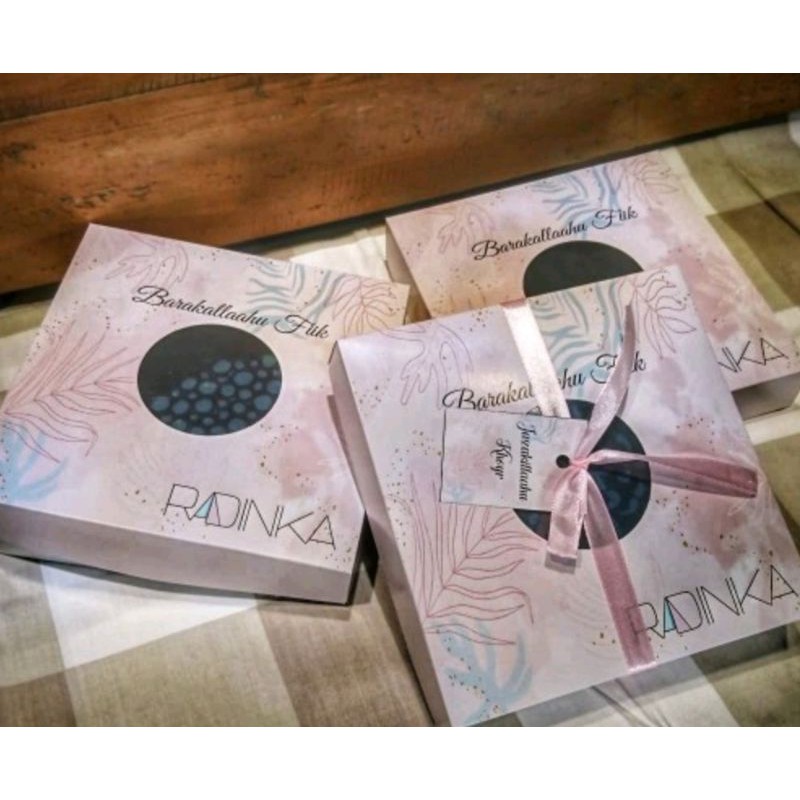 

box hijab mika 16x16x3cm min 30pcs packaging hijab box online shop