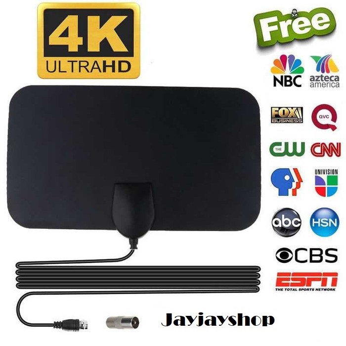 PROMO! Antena TV Digital DVBT2 4K HIGH Gain 25dB KUAT SAMPAI 50 MILE! TERLARIS