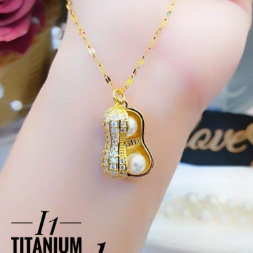 Titanium Kalung kacang 77y