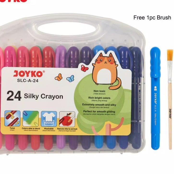 

(PROMO KB057) Silky Crayon Halus Joyko SLC-A-24 Warna Krayon Halus Joyko ✶