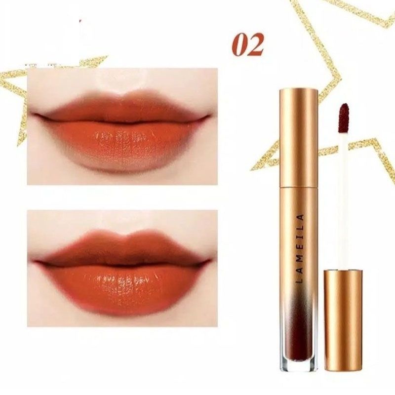 Lameila Gold Edition Matte Lip Glazze ~ Lipstik Cair Pelembab Bibir Tahan Air