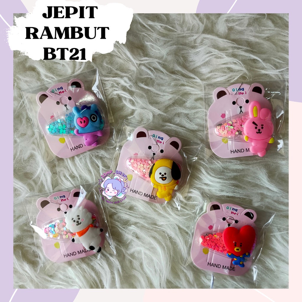 JEPIT RAMBUT KARAKTER BT21 GLITAR