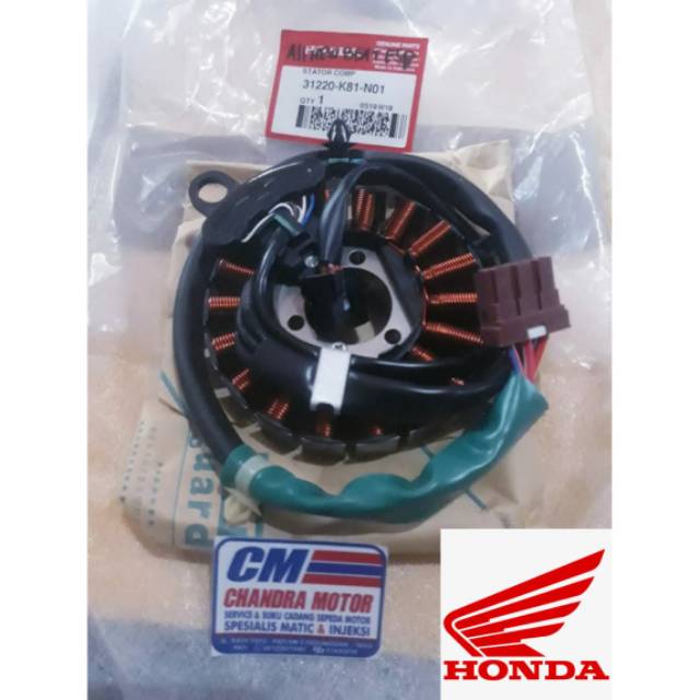 Statorcomp  spol  stator comp all new beat esp 2017-2018  beat eco  31220-K81-N01 asli HGP HONDA