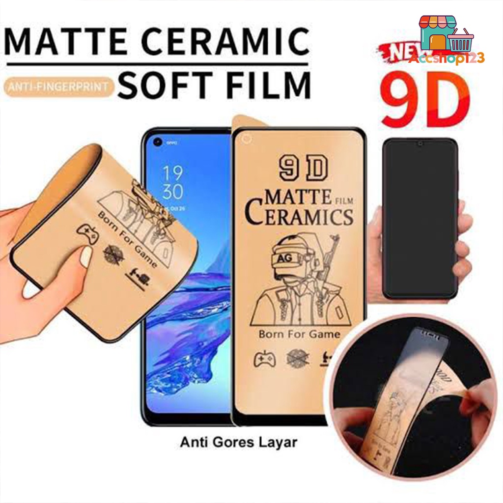 TEMPERED GLASS CERAMIC MATTE TYPE IPHONE 6G 6+ 7G 7+ 8G 8+ X XR XS MAX 11 12 13 14 15 MINI PRO MAX AS3049