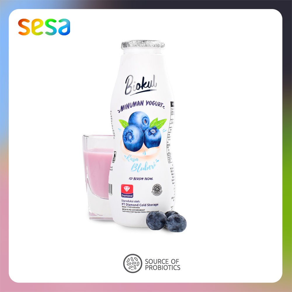 

BIOKUL Drink Yoghurt Blueberry 150ml - Minuman Yogurt Sehat Segar