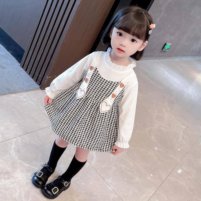 LittleAaron DRESS LOVE ANNYEONG EBV Baju Dress Anak Perempuan Import