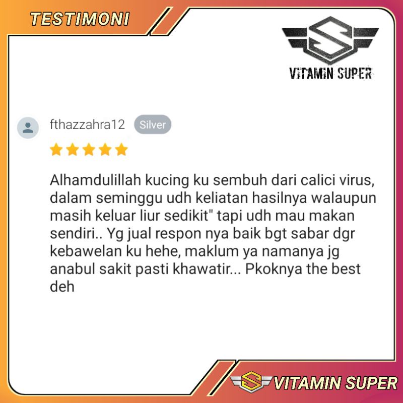 Obat Kucing Anti Virus D1 | Obat Flu Berat, Panleu, Calici, Distemper, Mencret, Pipis Darah, Sariawan, Lemes, Muntah, Mulut Berliur