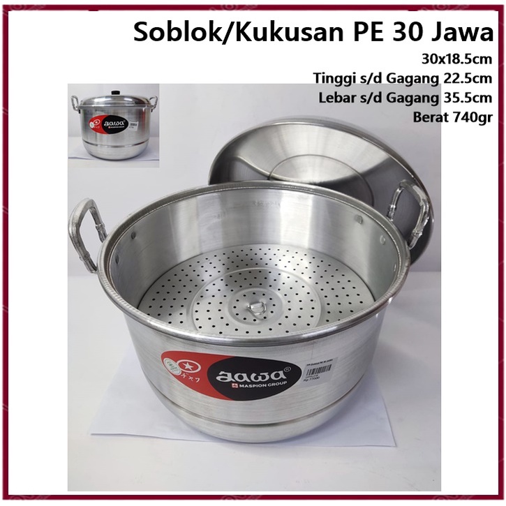 Panci Soblok/Kukusan/Steamer Jawa PE 30 Maspion