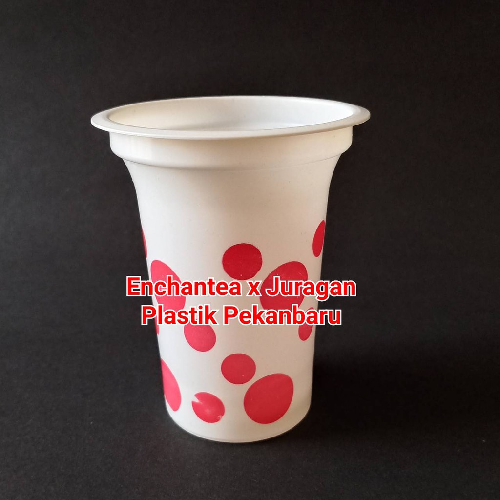 Jual Gelas Plastik Bola Polkadot 200ml Isi 50pcspack Cup Gelas Pesta Minuman Merah 200 Ml 0816