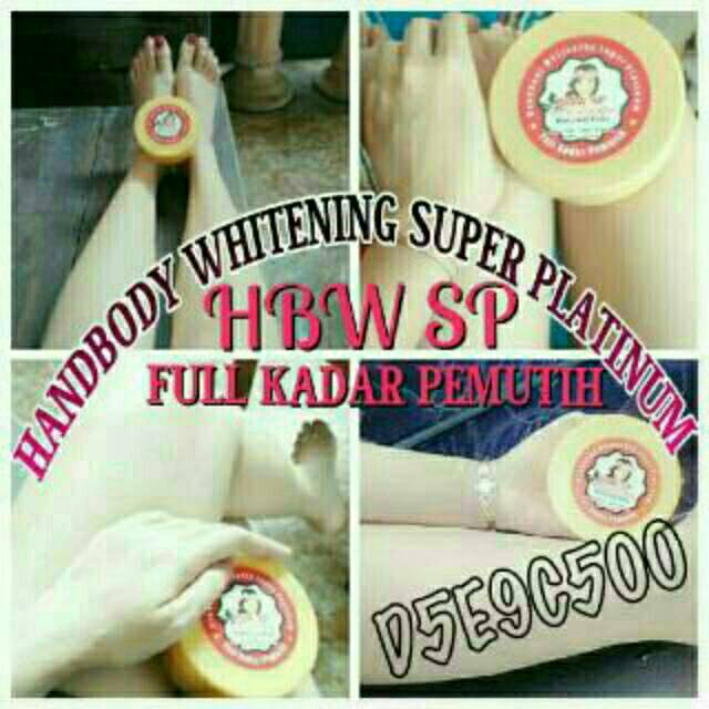 HBWSP BEST SELLER RECOMENDED HB WHITENING SUPER PLATINUM/LOTION PEMUTIH KULIT CEPAT