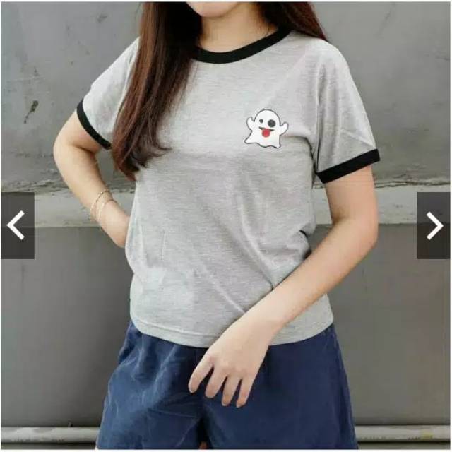 Fourfashion T-SHIRT / KAOS RINGGER CASPER TEE BAHAN BABYTERRY