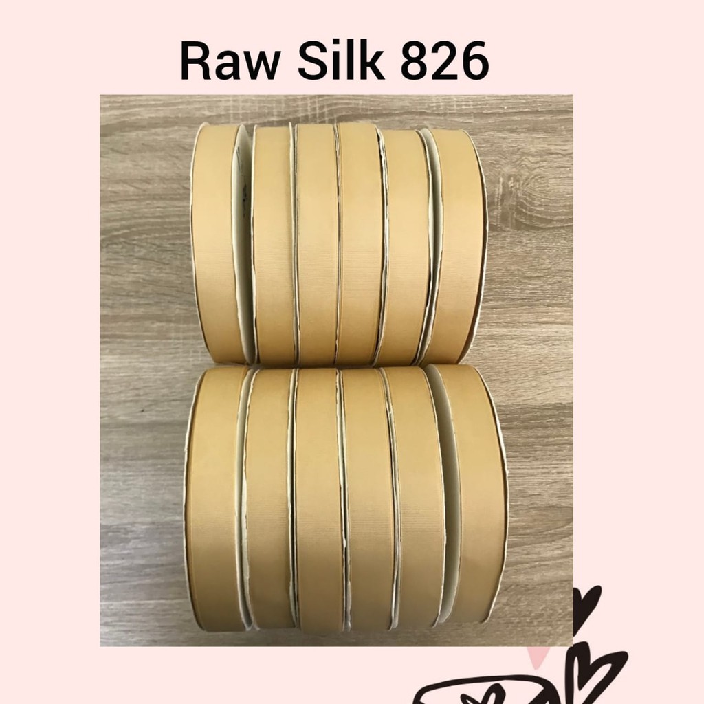 100 YARD - 2.5 CM | PITA GROSGRAIN GGF Cream -  Brown Series