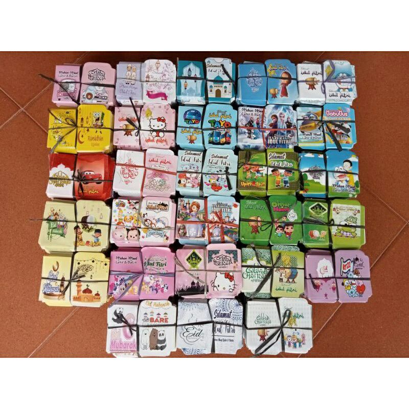 

amplop lebaran kecil 1 kg kurang lebih isi1000 pc belum di lem
