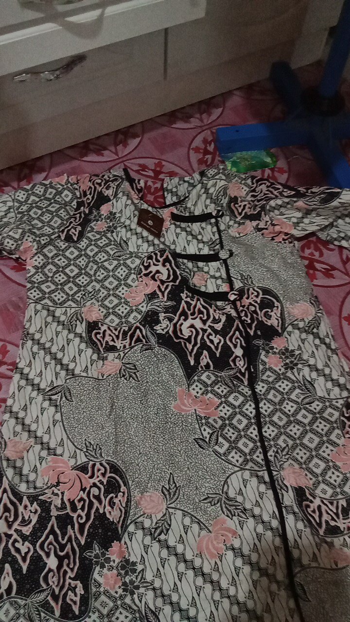 Tey-17 Batik Wanita Asj Sa Hrb026 Kenongo Kemeja Tosca Pendek