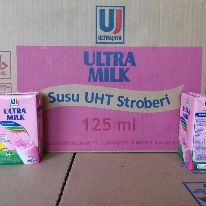 

BAYAR DITEMPAT Susu UHT Ultra Milk 125ml (Karton/Dus) - Ultra Stroberi
