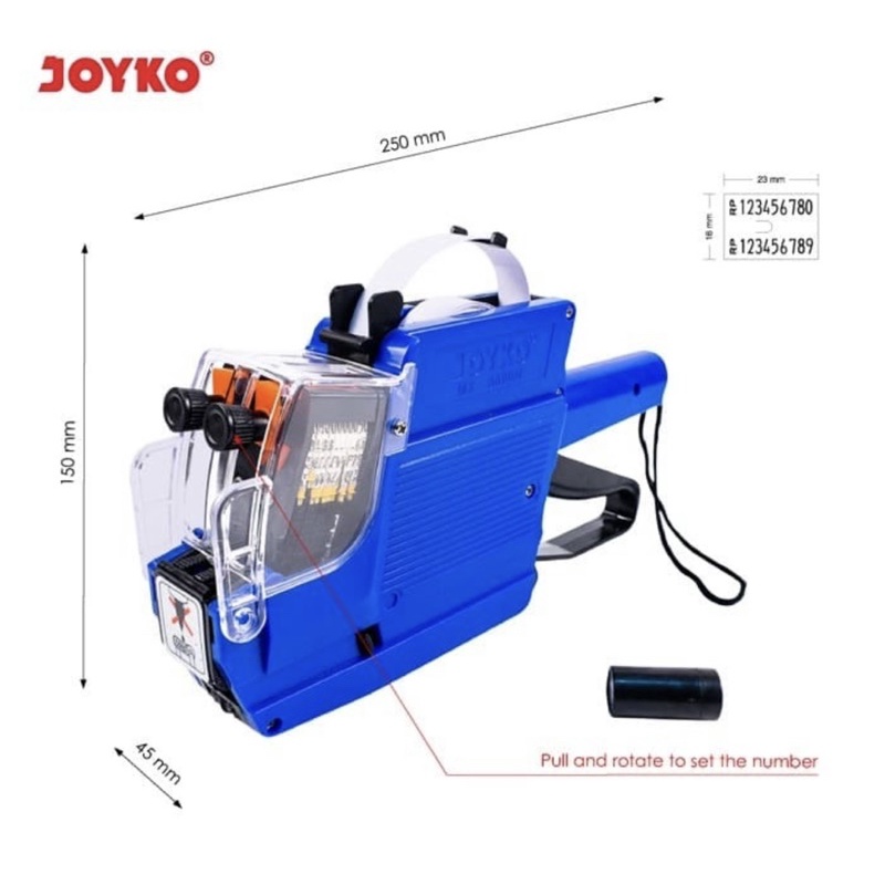 JOYKO LABELLER / ALAT LABEL HARGA MESIN MX-6600N ( 10 DIGITS 2 LINES ) / MX-5500M ( 8 DIGITS NUMBER 1 LINE )