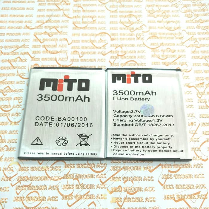 Baterai Battery Double Power MITO BA-00100 BA00100 A38 FANTASY MAX