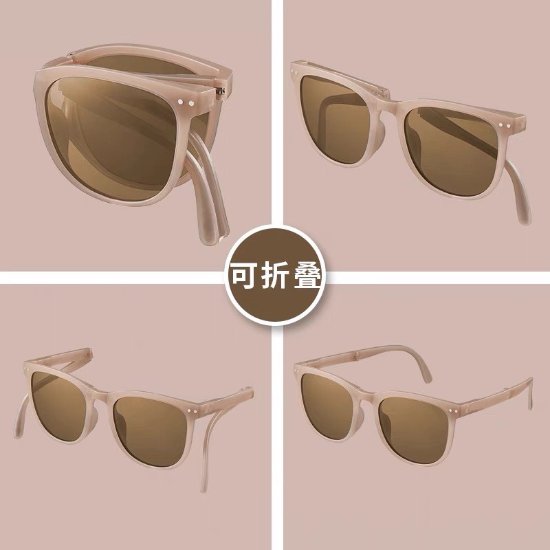 INDOMINI R543 Kacamata Hitam Terbaru bisa di LIPAT Sunglasses Anti-UV Wanita Pria Import Kacamata Fashion