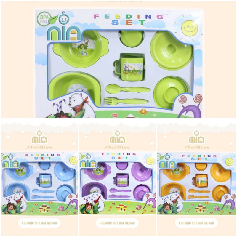 NIA FEEDING SET BABY BESAR/SEDANG /KECIL/ALAT MAKAN BABY