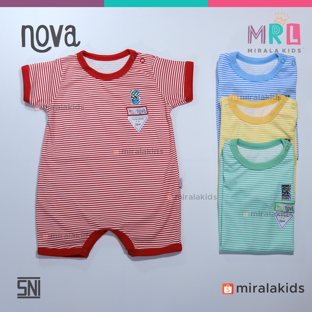 Nova Romper Bayi SNI - Jumper Bayi Segiempat New Series Polos dan Motif