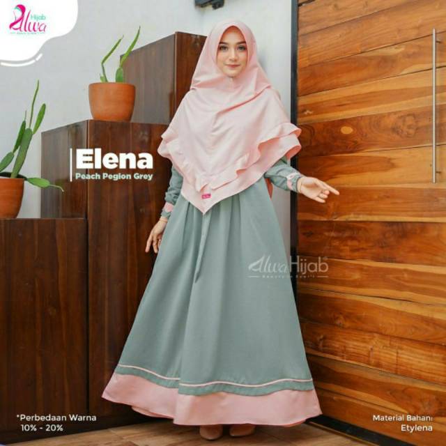 GAMIS SYARI ELENA 1 SET KHIMAR || ALWA HIJAB