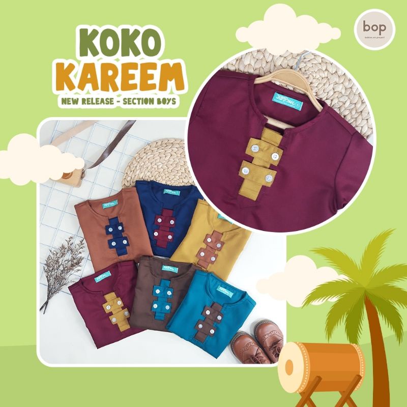 Koko Kareem Pakaian Muslim Pakaian Anak Cowok Usia 1 sd 10 Tahun Baju Koko Anak KBS
