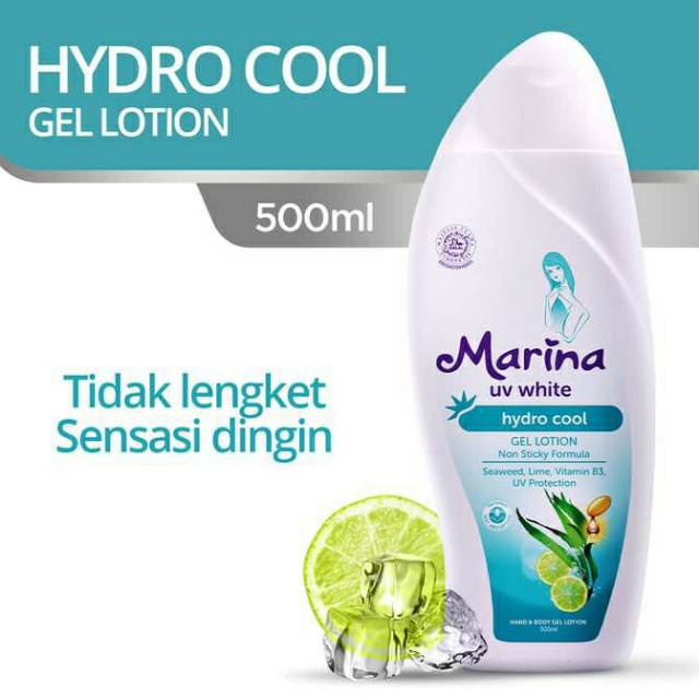 Marina hand body lotion uv white 500ml hydro cool