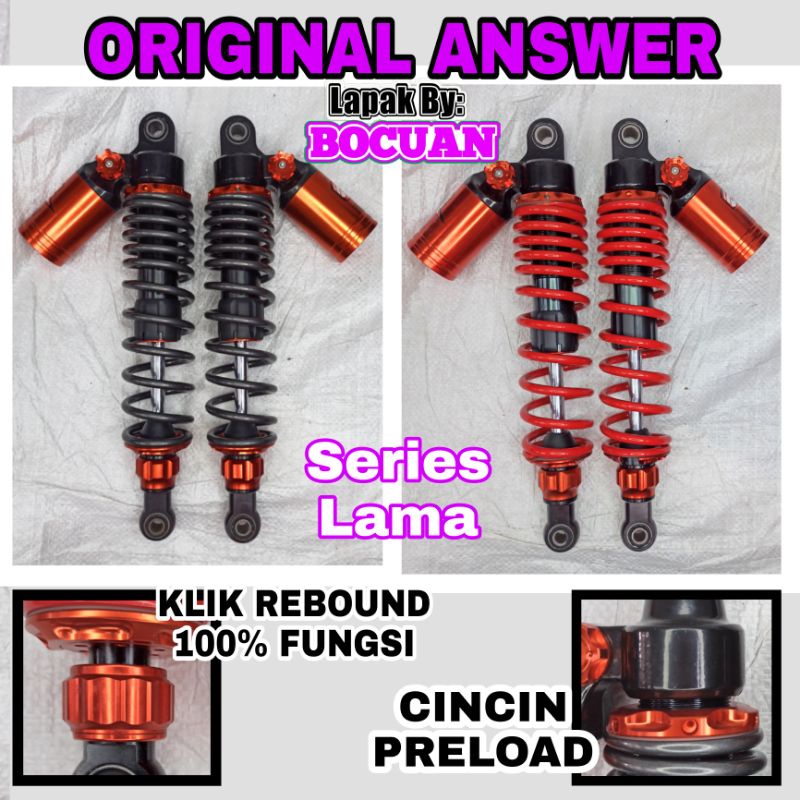 shock answer 270 320 340 rxking bebek w175 tiger shockbreaker belakang