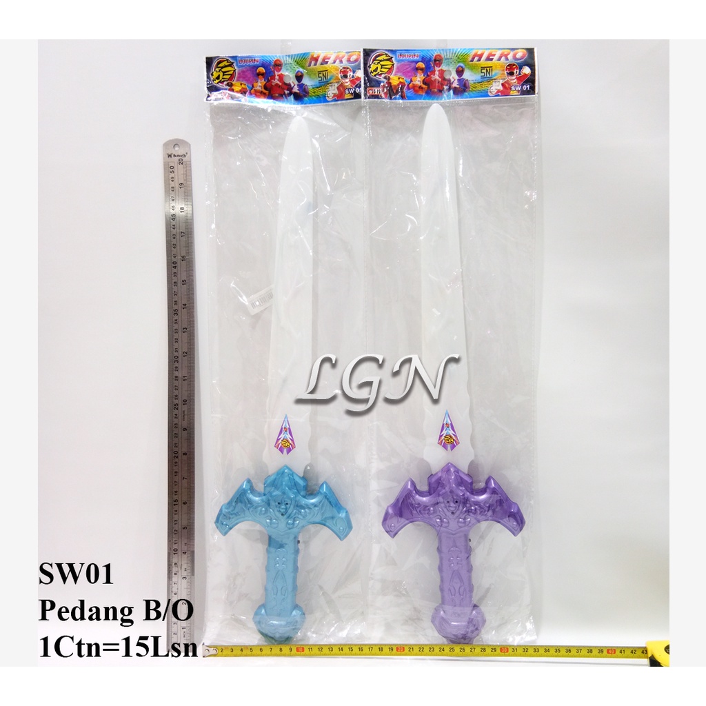 Mainan pedang baterai - pedang baterai lampu dan ada suara 30cm  - sw01