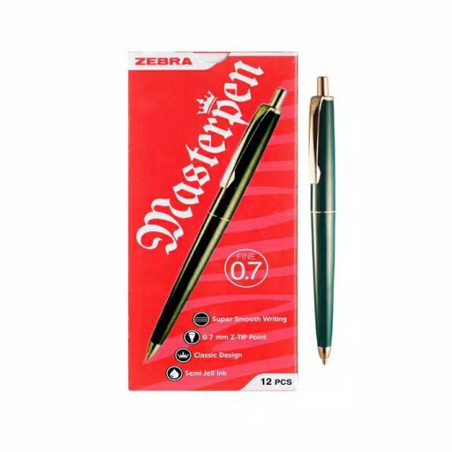 

Pulpen ZEBRA Masterpen 0.7 mm Model Klasik Satuan 1 pcs