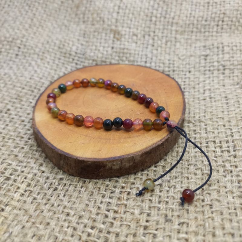 Gelang Tasbih Batu Yaman Asli Natural 33 butir 6mm