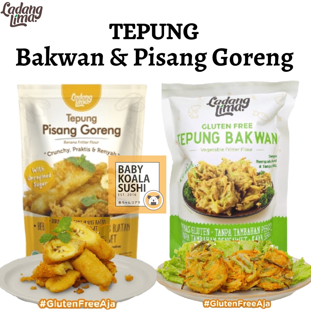 LADANG LIMA Tepung Bakwan &amp; Pisang Goreng 200 g Halal | Gluten Free