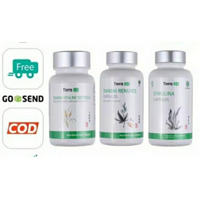 PemutihBadan Tiens Spirulina/ Pemutih Badan Vitaline Softgel / Renuves Tiens / PemutihBadan Permanen