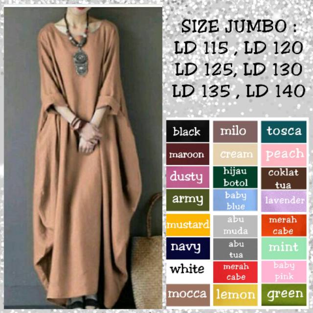MAXY JUMBO LD 115 / LD 120 / LD 125 / LD 130 / LD 135 / LD 140 BAJU MUSLIM NEW MAXI MARSHANDA DRESS