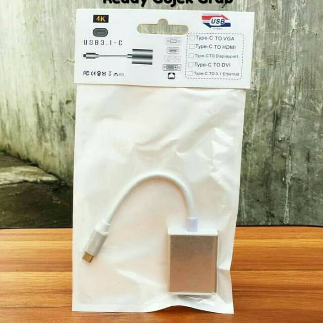 Sale Kabel Usb 3.1 Type C to VGA Proyektor Laptop Android Samsung S8