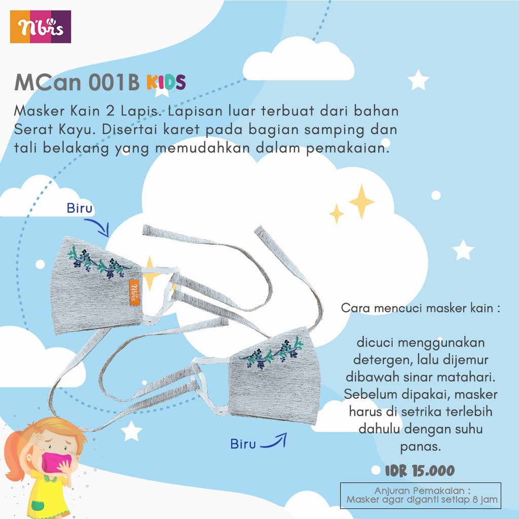 MASKER 001A II 001A KIDS || MCAN04 || NIBRAS