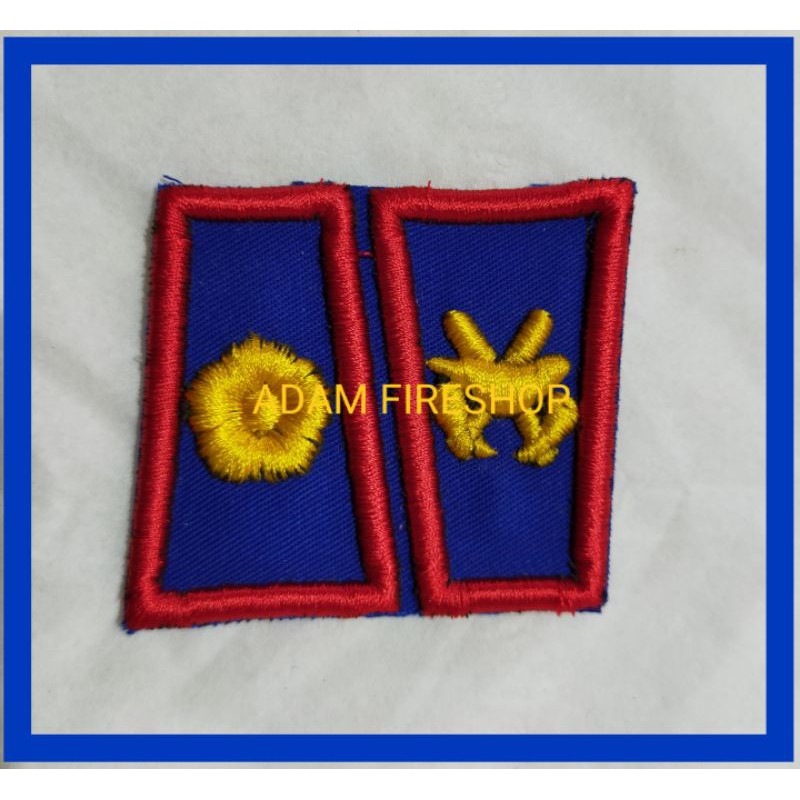 BORDIR PANGKAT PEMADAM 3D JABATAN PNS