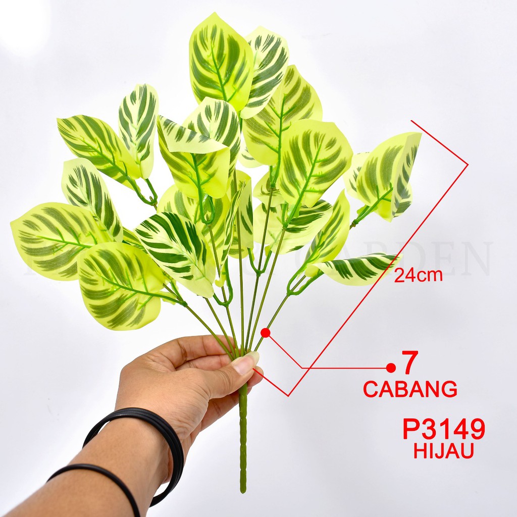 TL88 P3149 DAUN KELADI BUNGA TANGKAI PLASTIK BUNGA ARTIFISIAL BUNGA TANGKAI BUNGA HIASAN-2