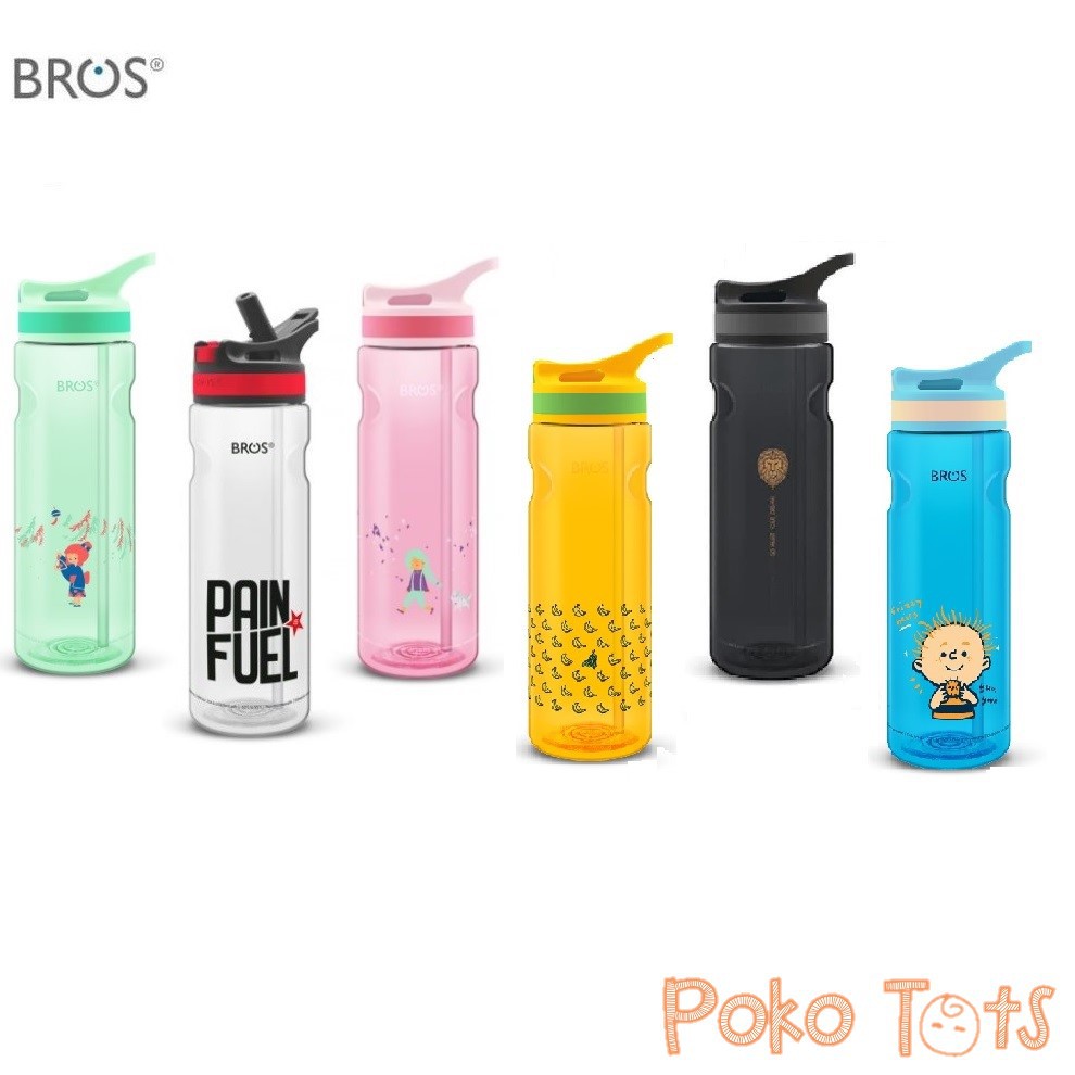 Bros Bottle Flip 750ml Botol Minum Sedotan Anak WHS