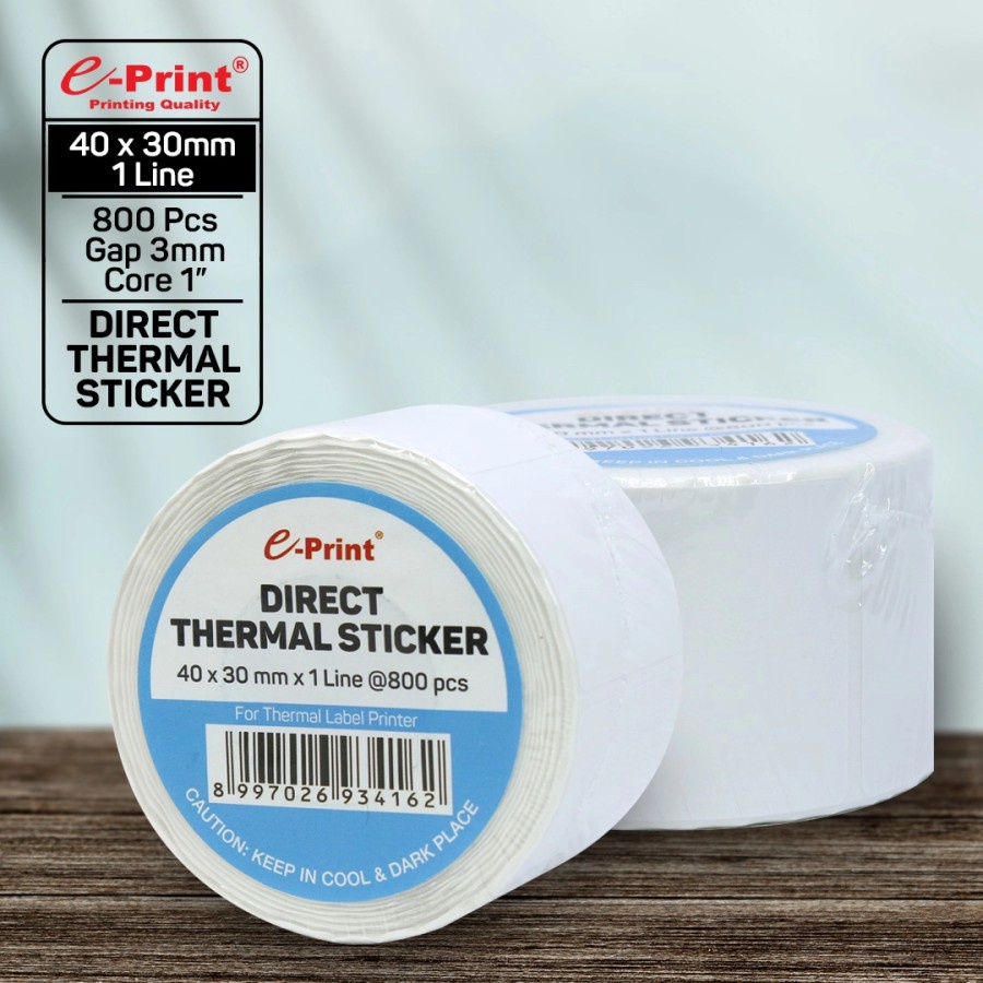 

e-print Direct Thermal Sticker 40x30x1 line 1000 pcs Label sticker obat