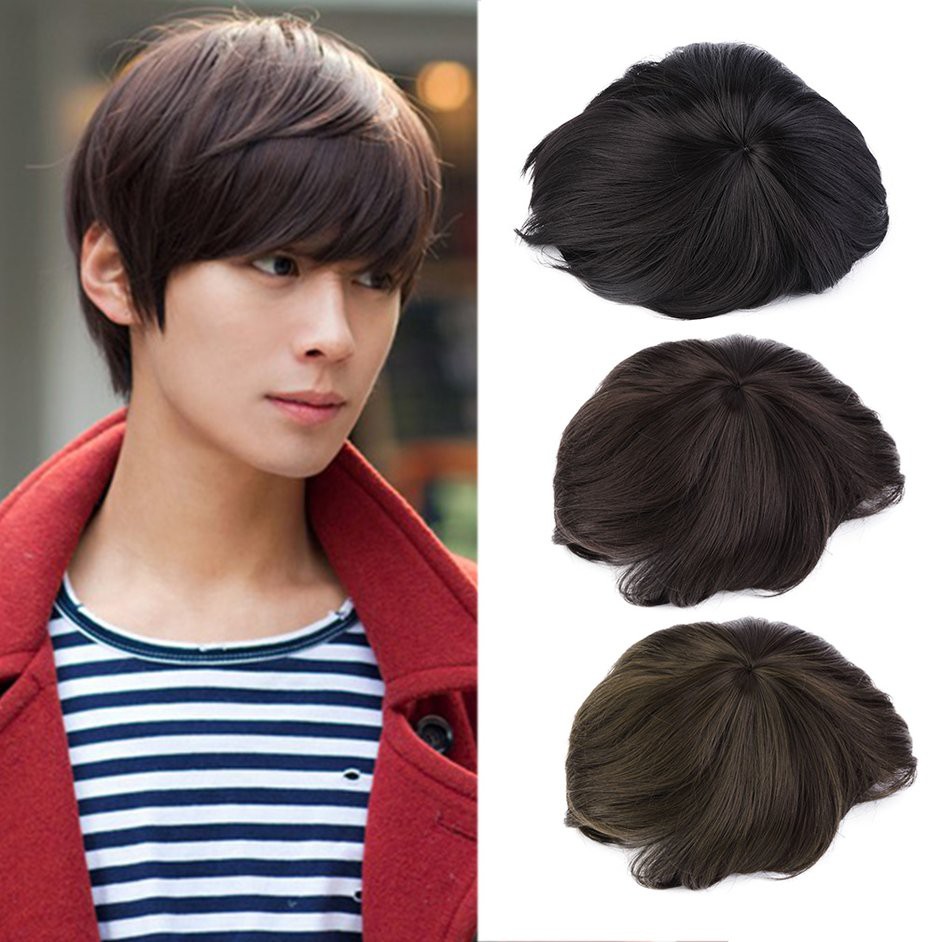 Korean Men S Handsome Short Straight Hair Full Wigs Cosplay Party