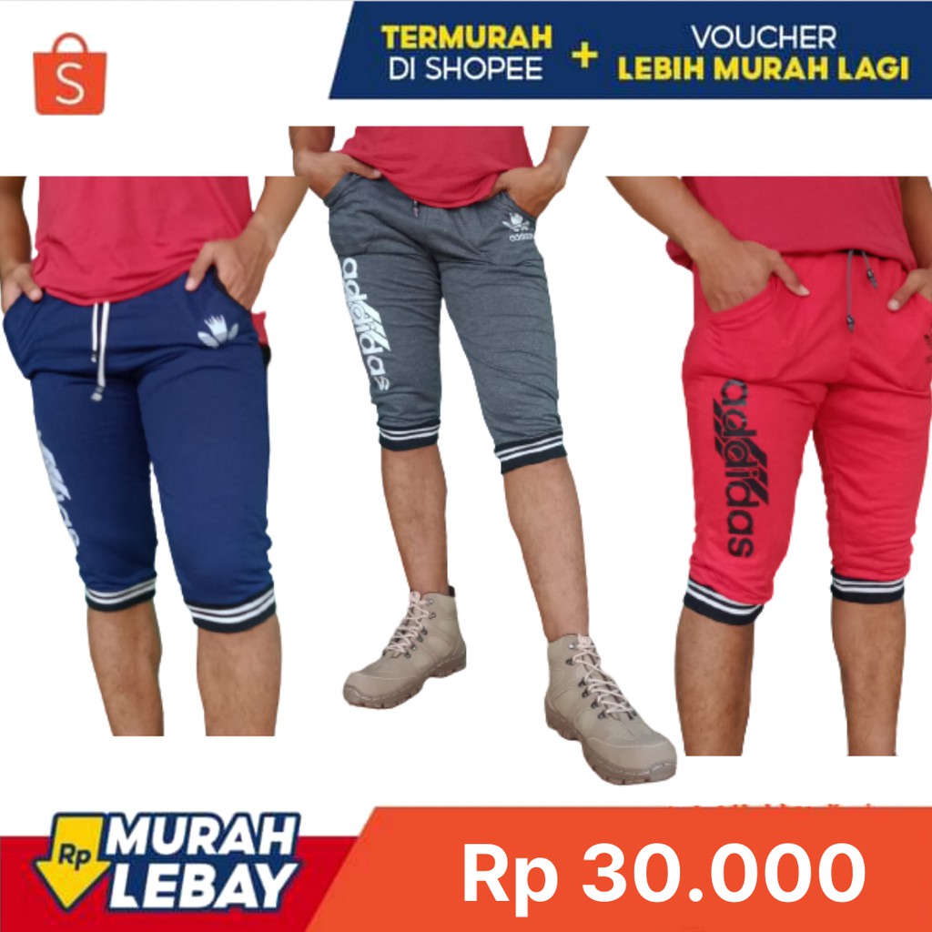 Celana 3/4 Pria Dewasa Jogger Jumbo